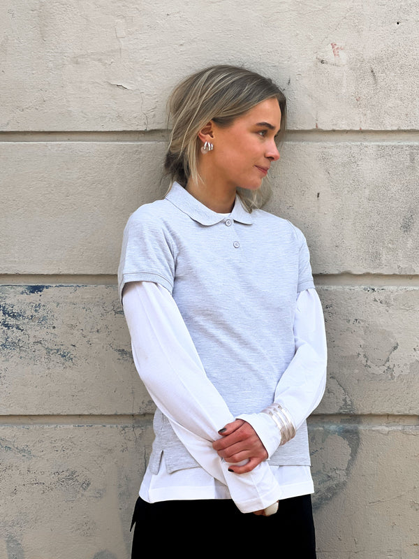 Safina is 165 cm tall and wears size S. | gray