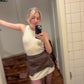 My is 161 cm tall and wears size XXS. | white